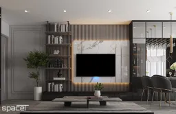 Phòng khách - Căn hộ An Phú Apartment Quận 6 - Phong cách Modern 