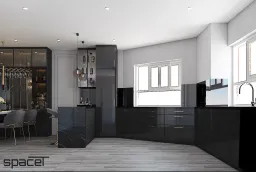 Phòng bếp - Căn hộ An Phú Apartment Quận 6 - Phong cách Modern 