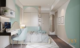 Phòng ngủ - Căn hộ River Gate Quận 4 - Phong cách Color Block + Neo Classic 