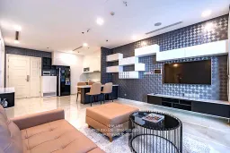 Phòng khách, Phòng ăn - Căn hộ Vinhomes Ba Son Quận 1 - Phong cách Modern 