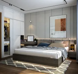 Phòng ngủ - Căn hộ 3PN Vinhomes Grand Park - Phong cách Modern 