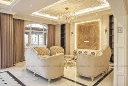 Phòng khách - Biệt thự Sol Villas TP. Thủ Đức - Phong cách Neo Classic 
