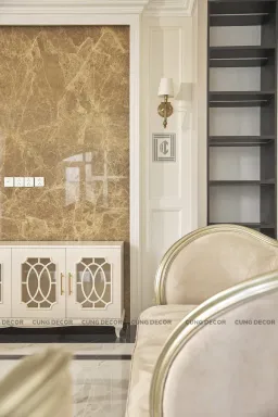Phòng khách - Biệt thự Sol Villas TP. Thủ Đức - Phong cách Neo Classic 