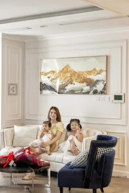 Phòng khách - Căn hộ Landmark 81 Vinhomes Central Park - Phong cách Neo Classic 