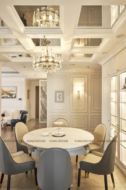 Phòng ăn - Căn hộ Landmark 81 Vinhomes Central Park - Phong cách Neo Classic 