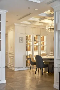 Phòng ăn - Căn hộ Landmark 81 Vinhomes Central Park - Phong cách Neo Classic 