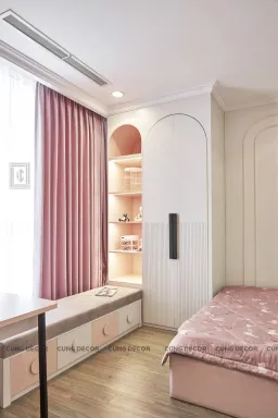 Phòng ngủ - Căn hộ Landmark 81 Vinhomes Central Park - Phong cách Neo Classic 