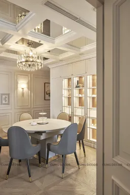 Phòng ăn - Căn hộ Landmark 81 Vinhomes Central Park - Phong cách Neo Classic 