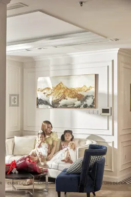 Phòng khách - Căn hộ Landmark 81 Vinhomes Central Park - Phong cách Neo Classic 