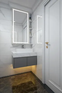Phòng tắm - Nhà phố 85m2 Quận 2 - Phong cách Neo Classic 