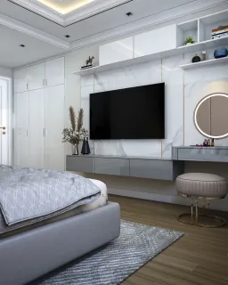 Phòng ngủ - Nhà phố 85m2 Quận 2 - Phong cách Neo Classic 