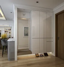 Lối vào - Nhà phố 85m2 Quận 2 - Phong cách Neo Classic 