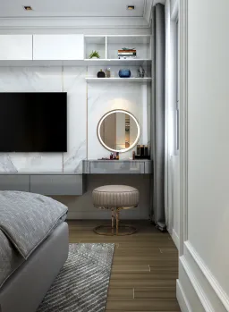 Phòng ngủ - Nhà phố 85m2 Quận 2 - Phong cách Neo Classic 