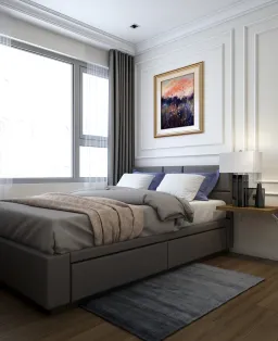 Phòng ngủ - Nhà phố 85m2 Quận 2 - Phong cách Neo Classic 