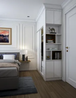 Phòng ngủ - Nhà phố 85m2 Quận 2 - Phong cách Neo Classic 