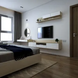 Phòng ngủ - Nhà phố 90m2 Quận 9 - Phong cách Modern 