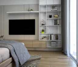 Phòng ngủ - Nhà phố 90m2 Quận 9 - Phong cách Modern 