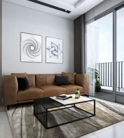 Phòng khách - Căn hộ 1PN Vinhomes Grand Park - Phong cách Modern 