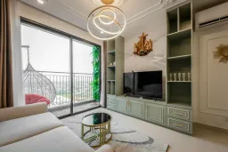 Phòng khách - Căn hộ Palm Heights (Palm City) - Phong cách Bán cổ điển + Hiện đại 
