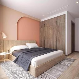 Phòng ngủ - Căn hộ Masteri Thảo Điền - Phong cách Color Block 