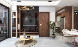 Phòng khách - Căn hộ chung cư Grand View C - Phong cách Modern 