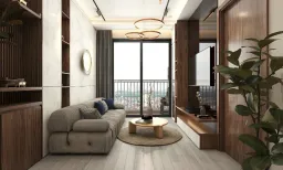Phòng khách - Căn hộ chung cư Grand View C - Phong cách Modern 