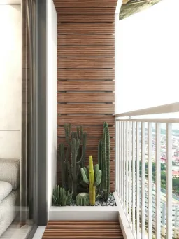 Lô gia - Căn hộ chung cư Grand View C - Phong cách Modern 