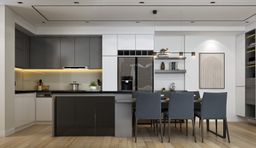 Phòng bếp, Phòng ăn - Nhà phố 3PN Quận 7 - Phong cách Modern 