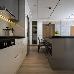 Phòng bếp - Nhà phố 3PN Quận 7 - Phong cách Modern 
