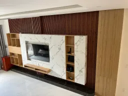 Phòng khách - Nhà phố 350m2 Quận 7 - Phong cách Modern 