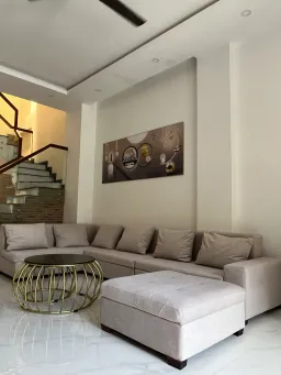 Phòng khách - Nhà phố 350m2 Quận 7 - Phong cách Modern 
