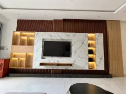 Phòng khách - Nhà phố 350m2 Quận 7 - Phong cách Modern 
