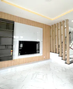 Phòng khách - Nhà phố Đồng Nai - Phong cách Scandinavian + Modern 