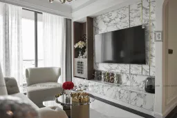 Phòng khách - Căn hộ cao cấp Thảo Điền Quận 2 - Phong cách Neo Classic 