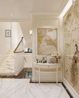 Cầu thang - Nhà phố Hà Đô Quận 10 - Phong cách Bán cổ điển 