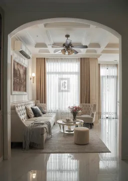 Phòng khách - Nhà phố liền kề Lakeview City - Phong cách Bán cổ điển 
