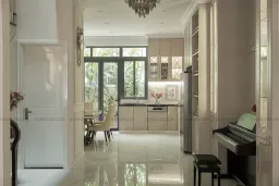 Phòng bếp, Hành lang - Nhà phố liền kề Lakeview City - Phong cách Bán cổ điển 
