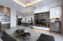 Phòng khách - Nhà phố Q. Bình Tân - Phong cách Modern 