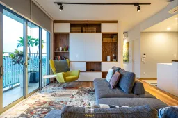 Phòng khách - Căn hộ Palm Heights Quận 2 - Phong cách Bohemian + Modern 