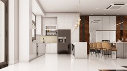 Phòng bếp - Nhà phố khu Vinhomes Grand Park - Phong cách Modern 