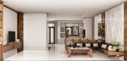 Phòng khách - Nhà phố khu Vinhomes Grand Park - Phong cách Modern 