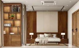 Phòng ngủ - Nhà phố khu Vinhomes Grand Park - Phong cách Modern 