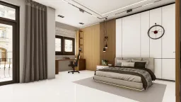 Phòng ngủ - Nhà phố khu Vinhomes Grand Park - Phong cách Modern 