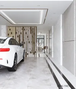 Sân để xe - Nhà phố Lê Trọng Tấn - Phong cách Modern 