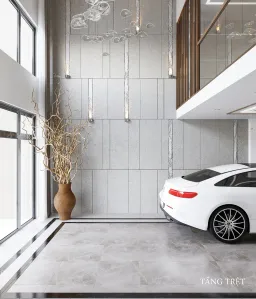 Sân để xe - Nhà phố Lê Trọng Tấn - Phong cách Modern 