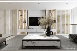 Phòng khách - Nhà phố Lê Trọng Tấn - Phong cách Modern 