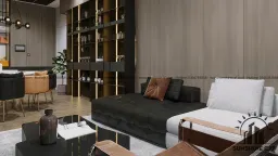 Phòng khách - Căn hộ Sacomreal Tân Phú - Phong cách Modern 