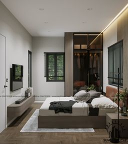 Phòng ngủ - Căn hộ Sacomreal Tân Phú - Phong cách Modern 