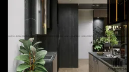 Phòng bếp - Căn hộ Sacomreal Tân Phú - Phong cách Modern 