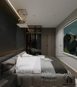 Phòng ngủ - Căn hộ Sacomreal Tân Phú - Phong cách Modern 